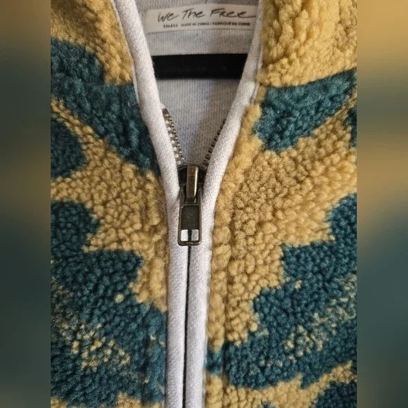 NWT! Free People We The Free, Canyon Moon Cardi Coat, Olive Combo, Size Small - Picture 7 of 10